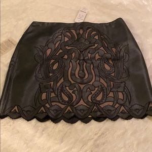 BEBE Faux Leather Mini Skirt